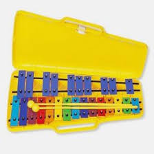 Metallofono Glockenspiel 25 piastre colorate bambini