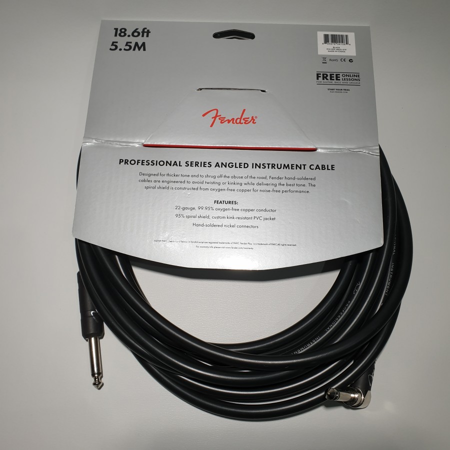 Fender Professional Cavo Chitarra Angolato 5,5m Black