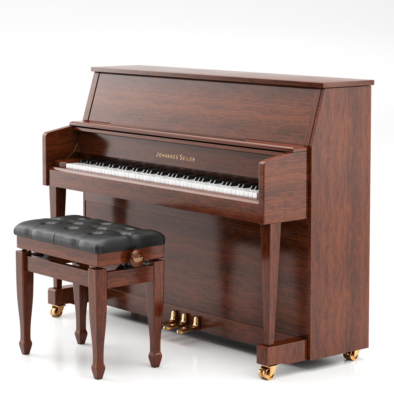 Johannes Seiler GS-245 pianoforte verticale nero lucido