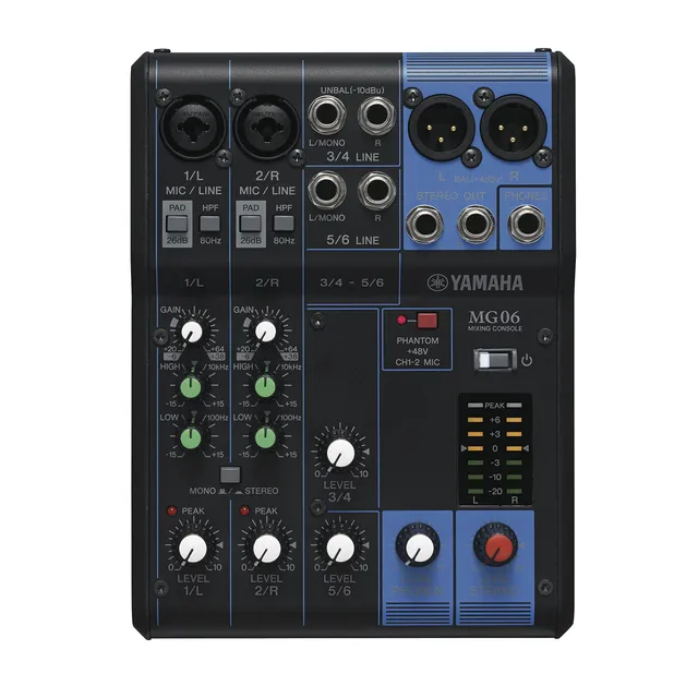 Yamaha MG06 Mixer audio 6 canali con D-PRE