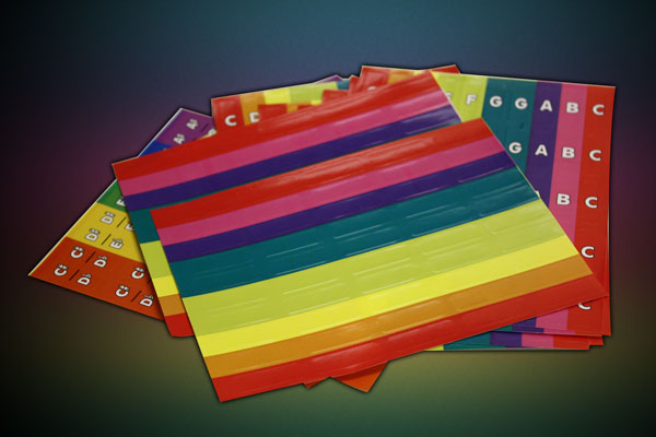 Boomwhackers Chroma-Notes CNS1 adesivi note colorate