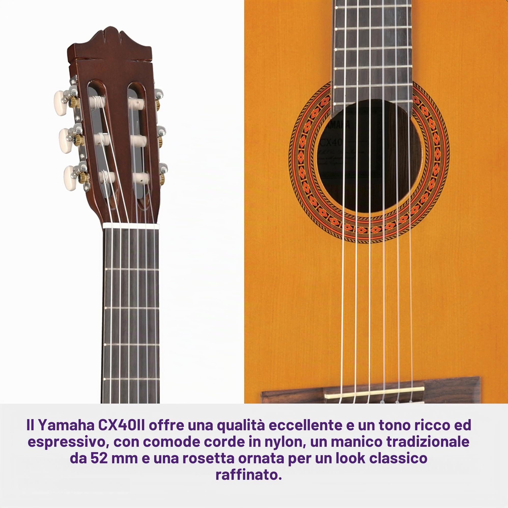 Yamaha CX40II chitarra classica elettrificata pickup