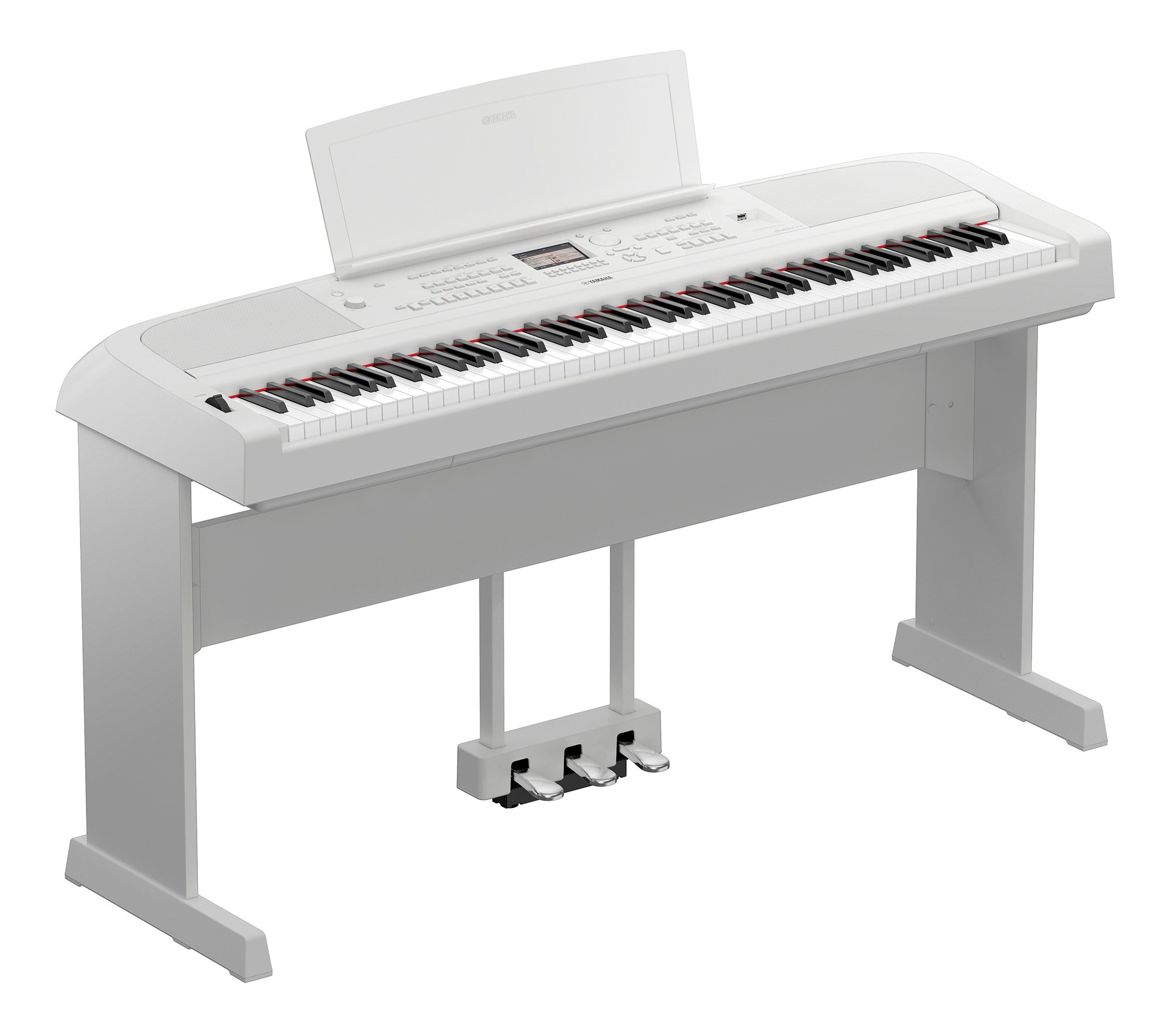 Yamaha DGX-670 WH pianoforte digitale 88 tasti bianco bundle