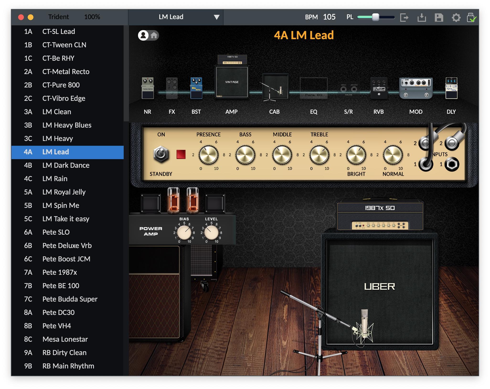 NUX Trident NME-5 pedaliera modeler chitarra con IR