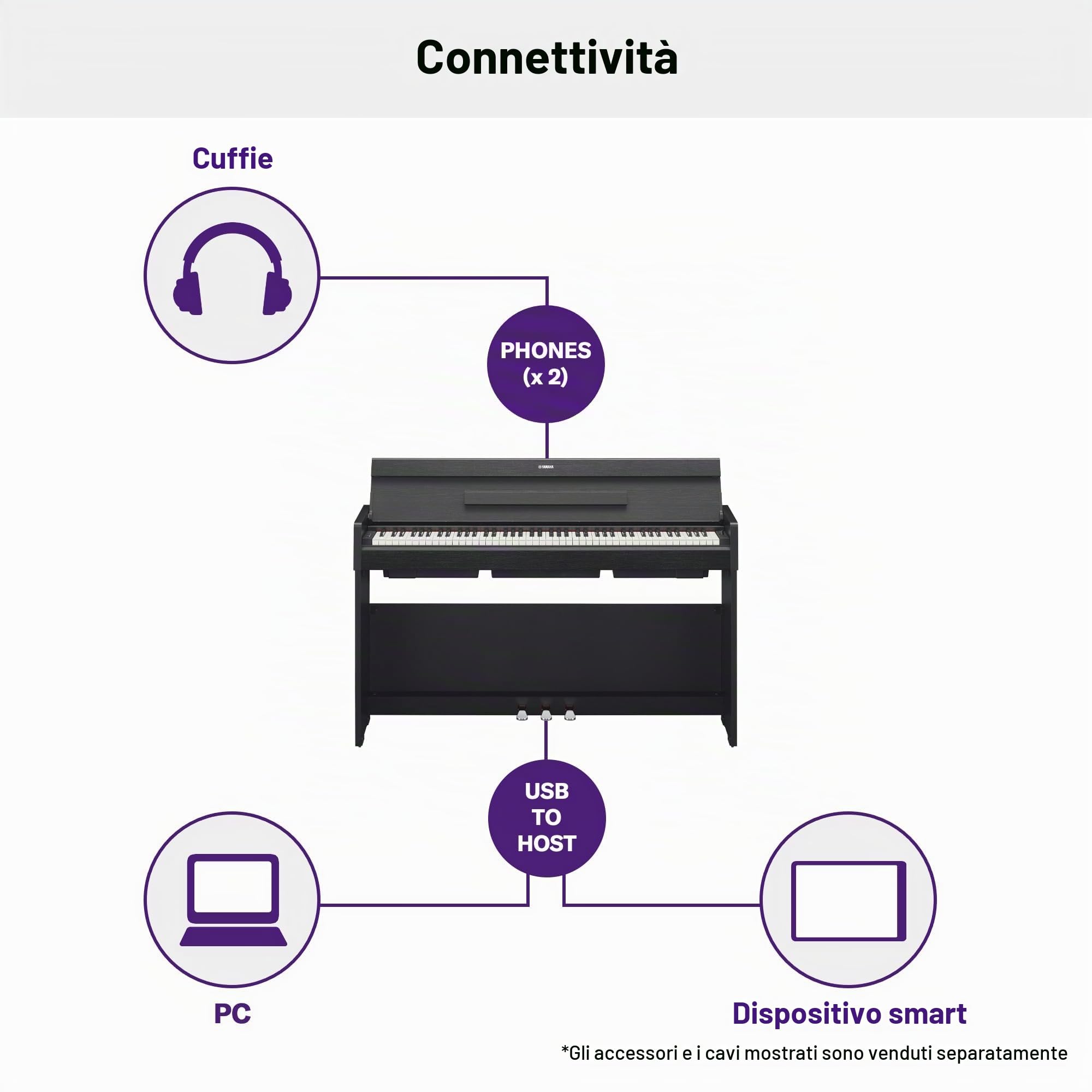 Yamaha ARIUS YDP-S35 Pianoforte digitale 88 tasti nero
