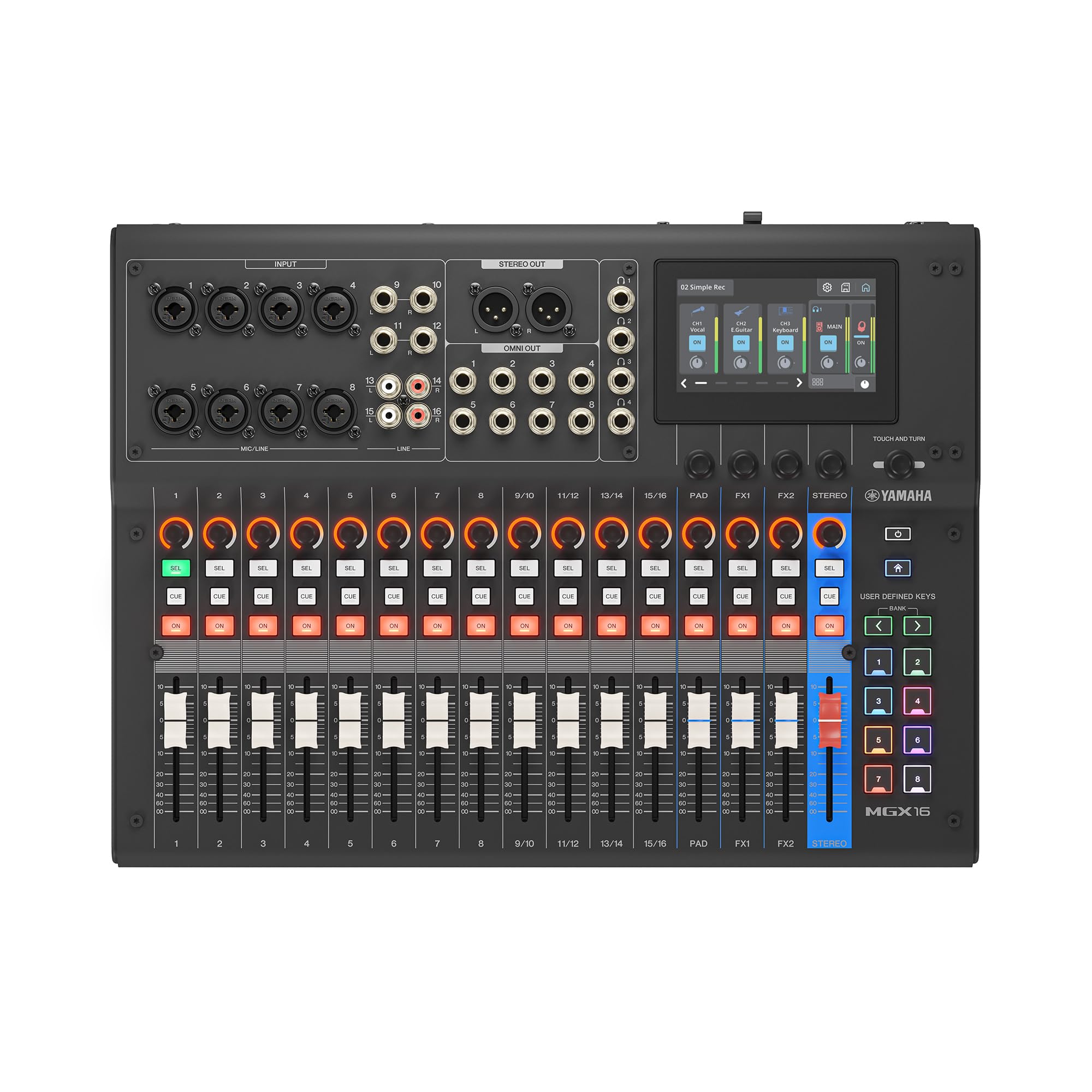 Yamaha MGX16 mixer digitale 16 canali nero