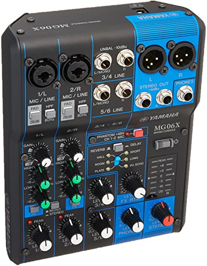 Yamaha MG06X mixer analogico 6 canali D-PRE effetti