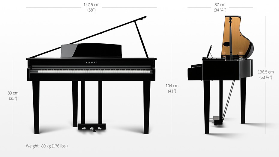 Kawai DG30 pianoforte digitale codino ebano