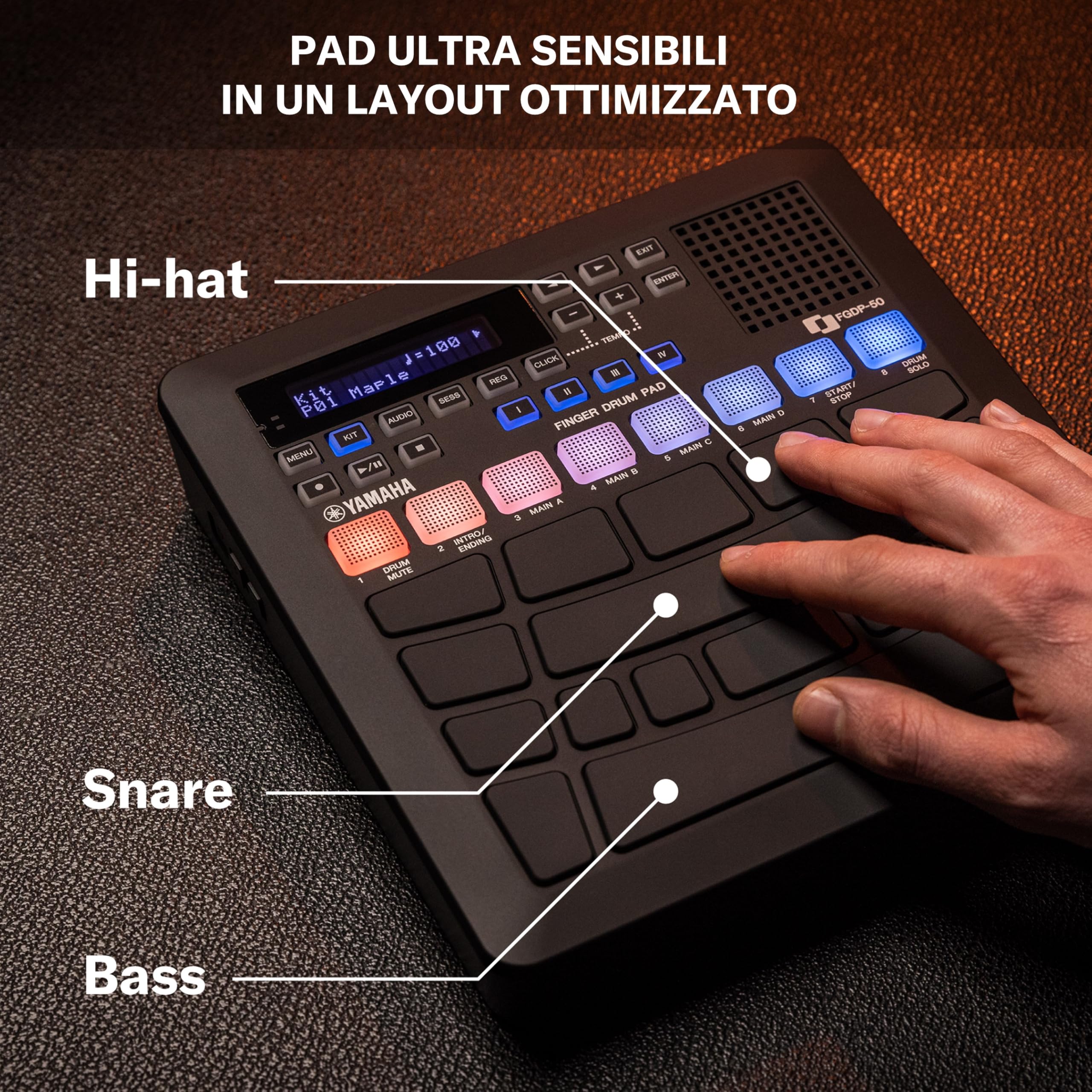 Yamaha FGDP-50 Finger drum pad con 48 kit