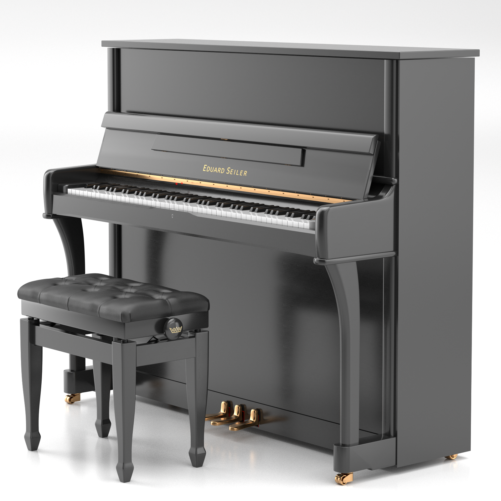 Eduard Seiler ED-126 pianoforte verticale nero lucido