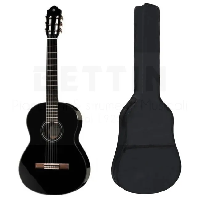 Yamaha C40 chitarra classica nera con custodia studio