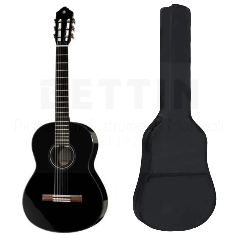 Yamaha C40 chitarra classica nera con custodia studio