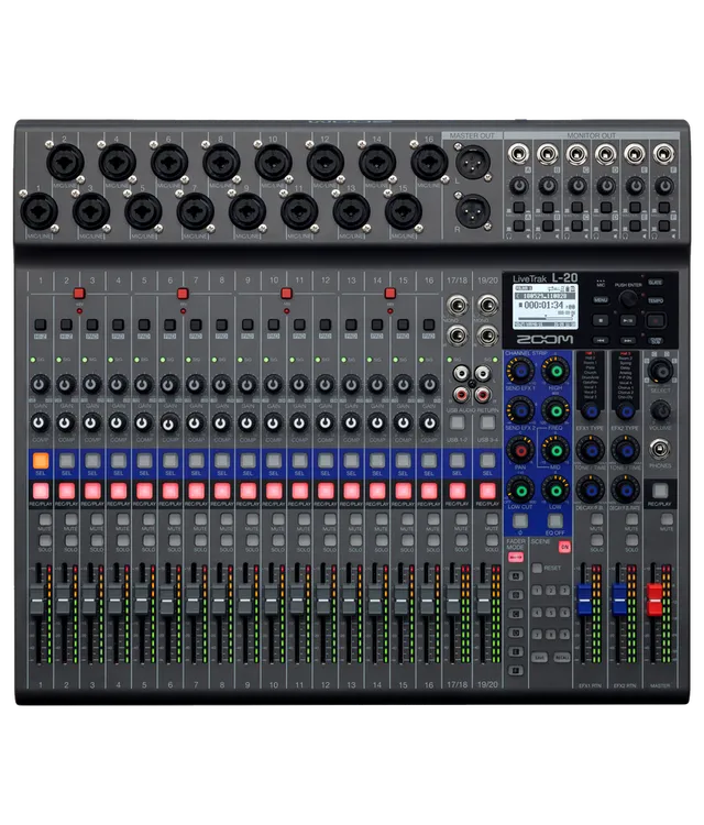 Zoom LiveTrak L-20 mixer digitale 20 canali registrazione
