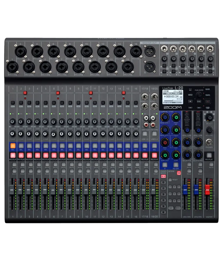 Zoom LiveTrak L-20 mixer digitale 20 canali registrazione