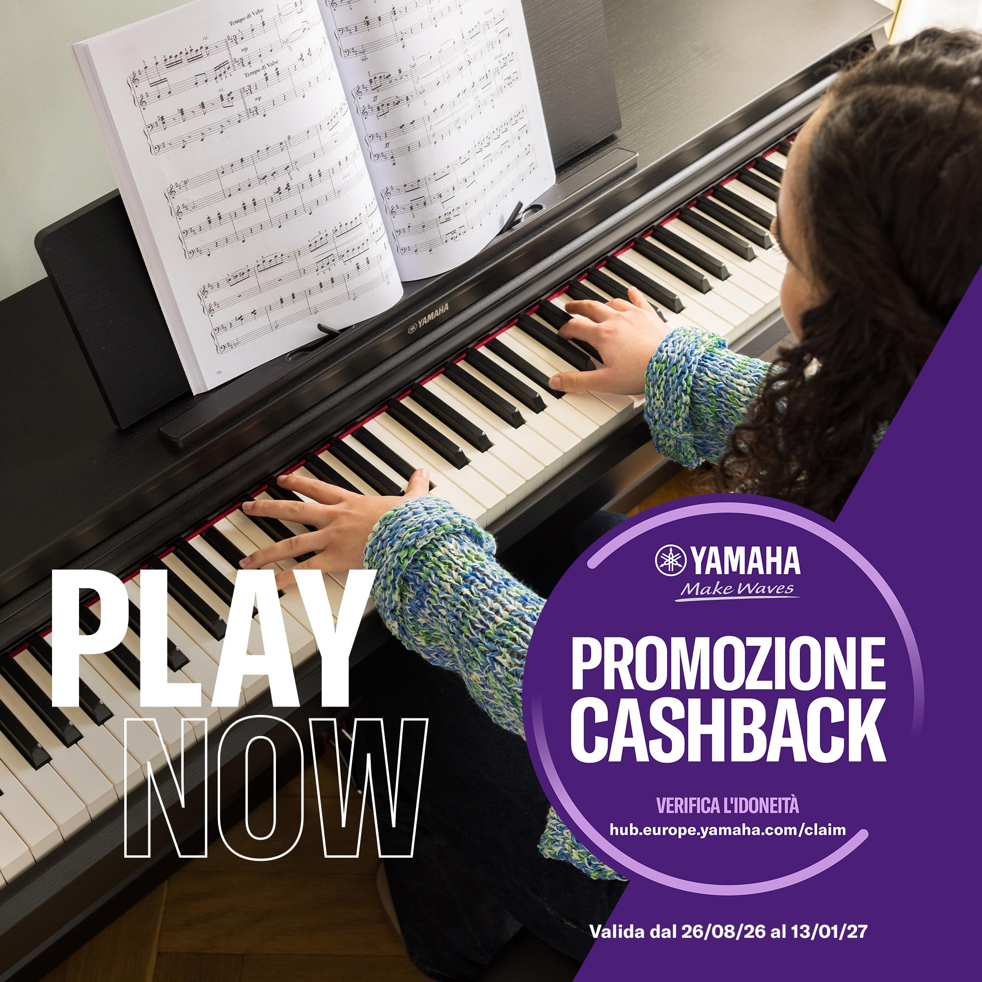 Yamaha YDP-146 Piano Digitale 88 Tasti Nero CFX Bluetooth