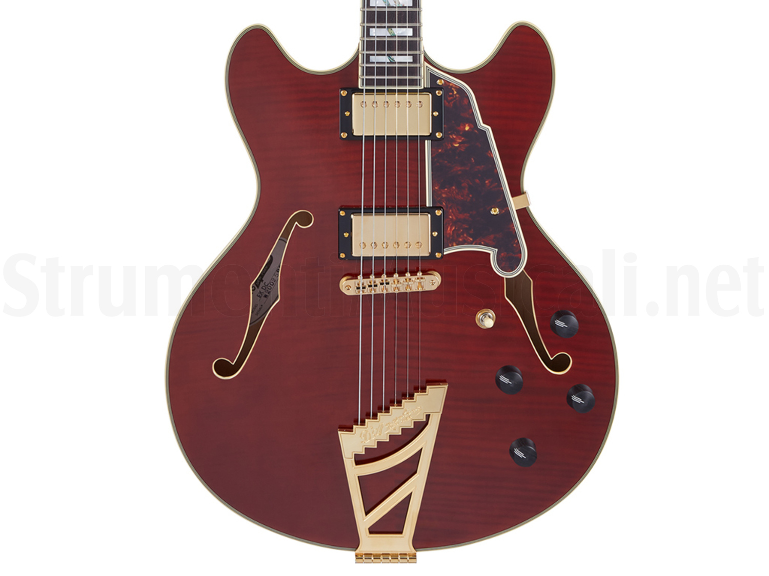 D'Angelico Excel DC Chitarra Semi-Hollow Trans Cherry
