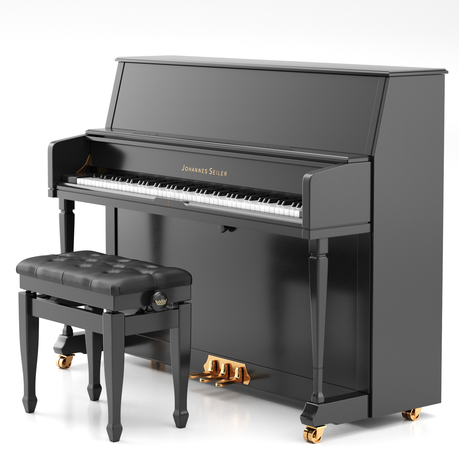 Johannes Seiler GS-247 Pianoforte Verticale Nero Lucido