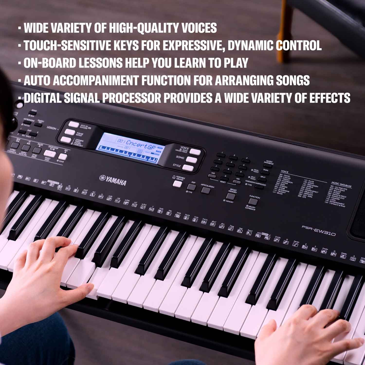 Yamaha YPT-W320 tastiera portatile 76 tasti sensibili