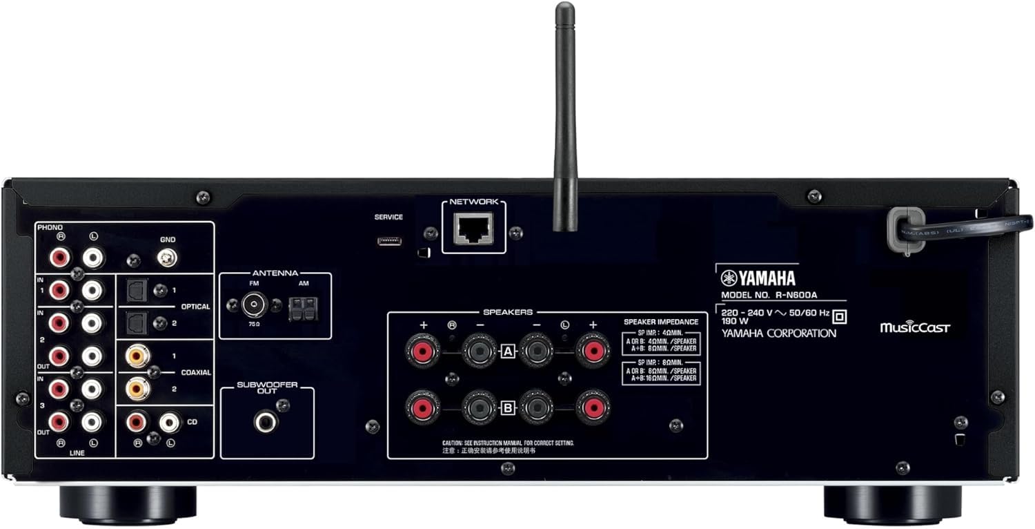Yamaha R-N600A sintoamplificatore rete Hi-Fi nero
