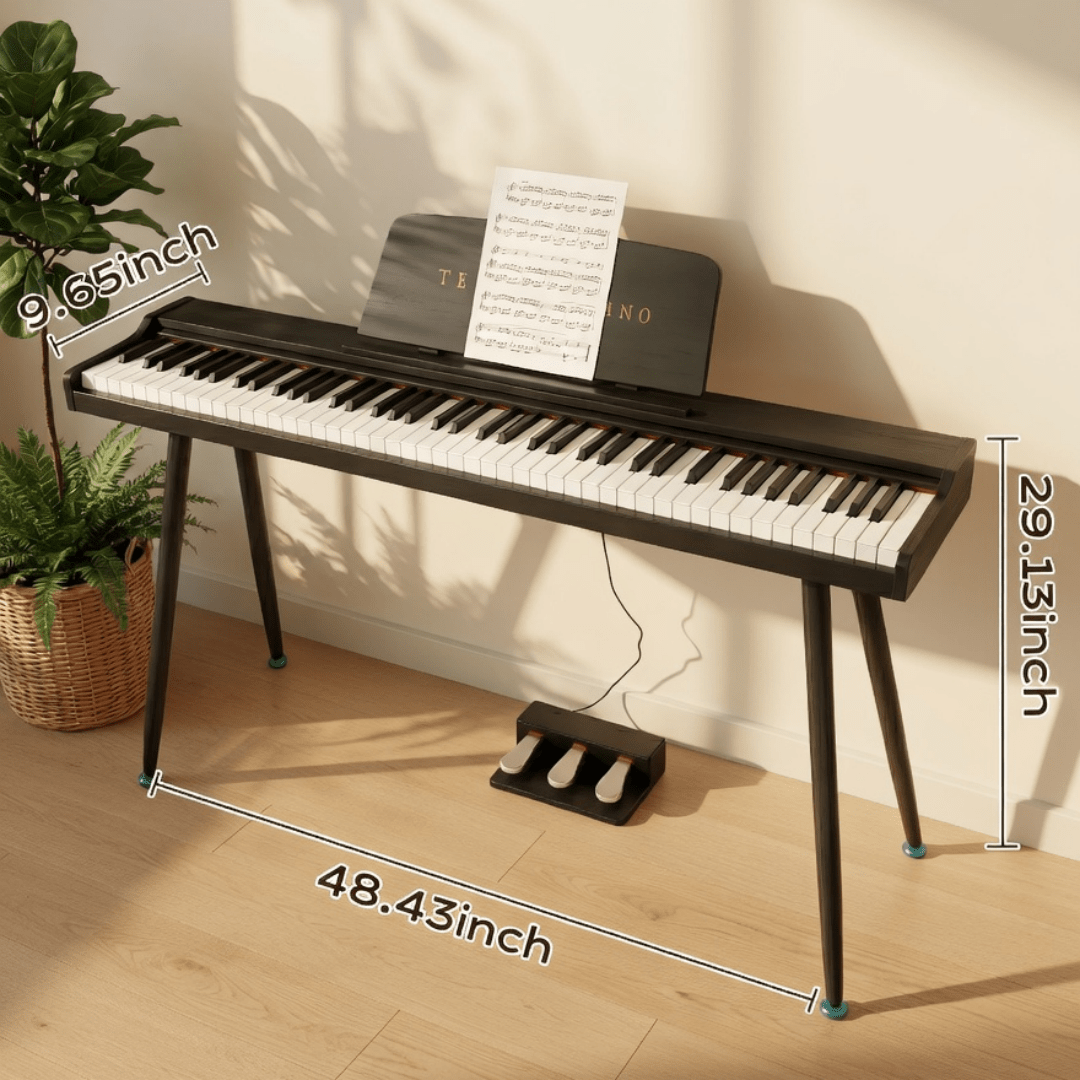 Terence P10 Piano Casa 88 Tasti Pesati Noce Nero