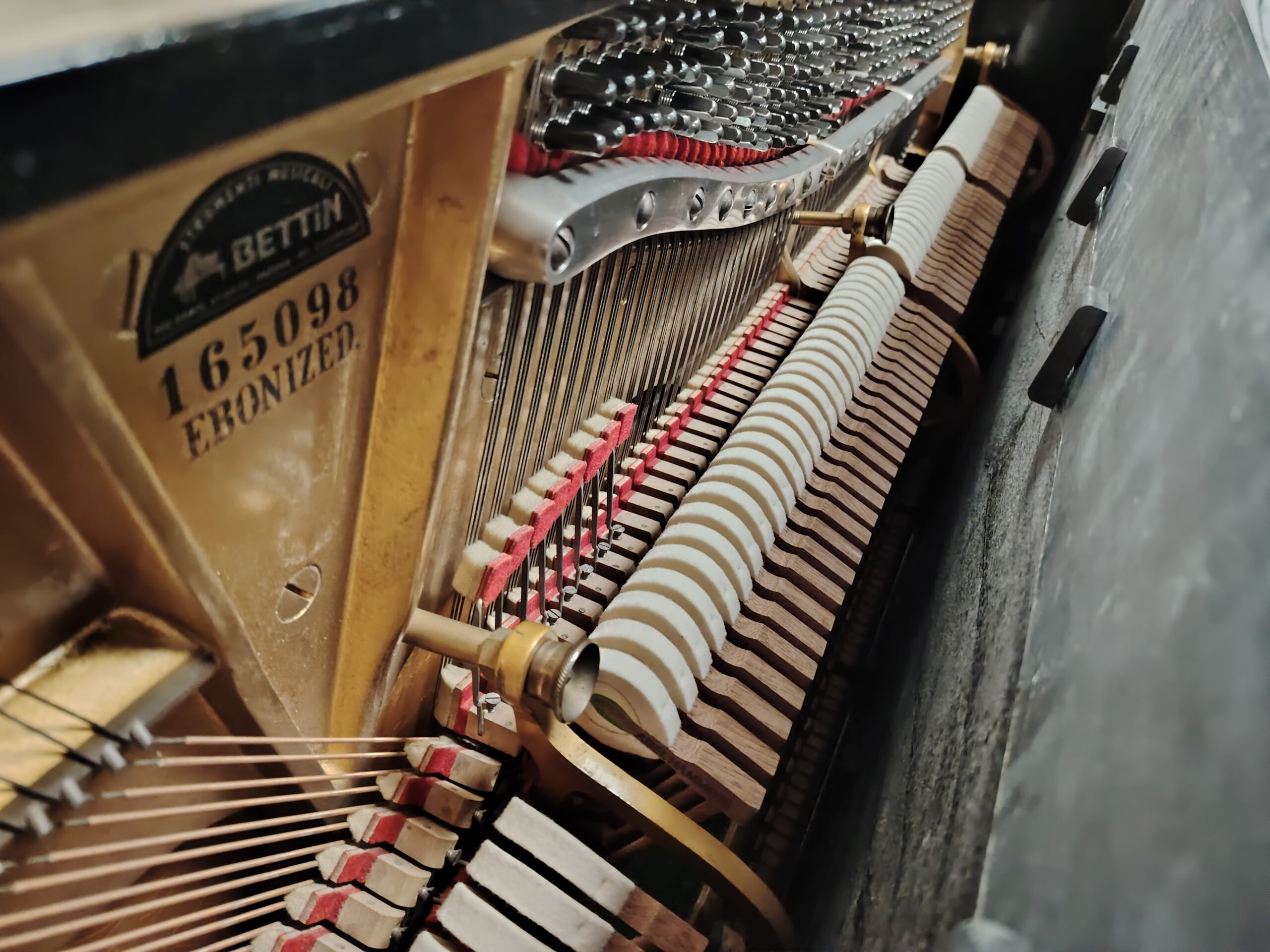 Steinway & Sons K132 pianoforte verticale nero anni 30