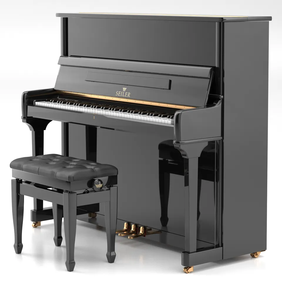 Seiler SE-132 KO pianoforte verticale nero lucido