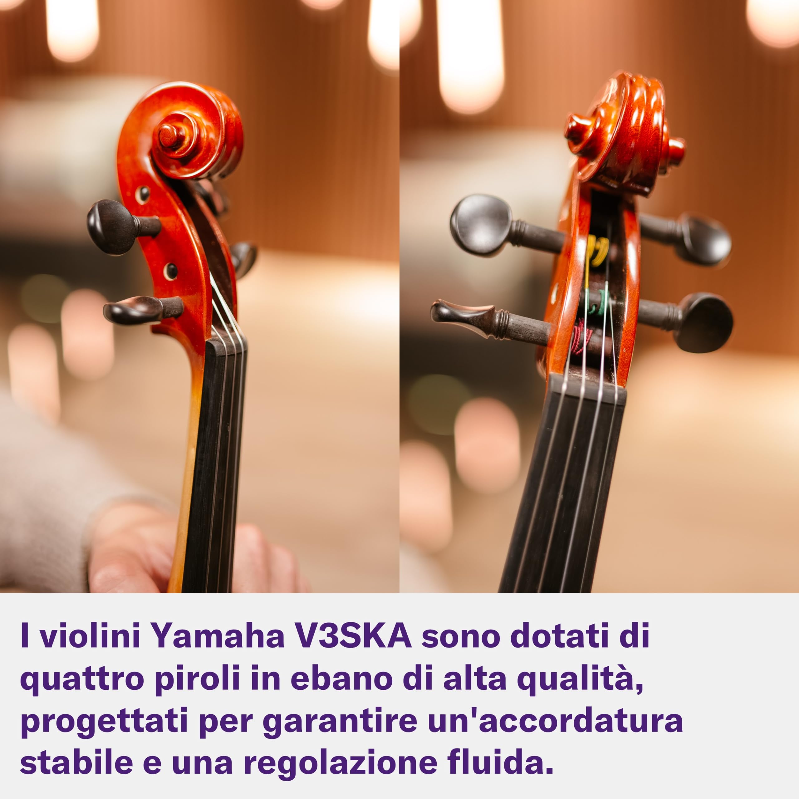 Yamaha V3SKA violino acustico 1/2 marrone con set