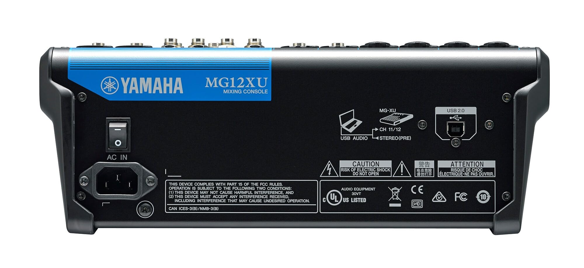 Yamaha MG12XU Mixer 12 Canali Nero con USB ed Effetti