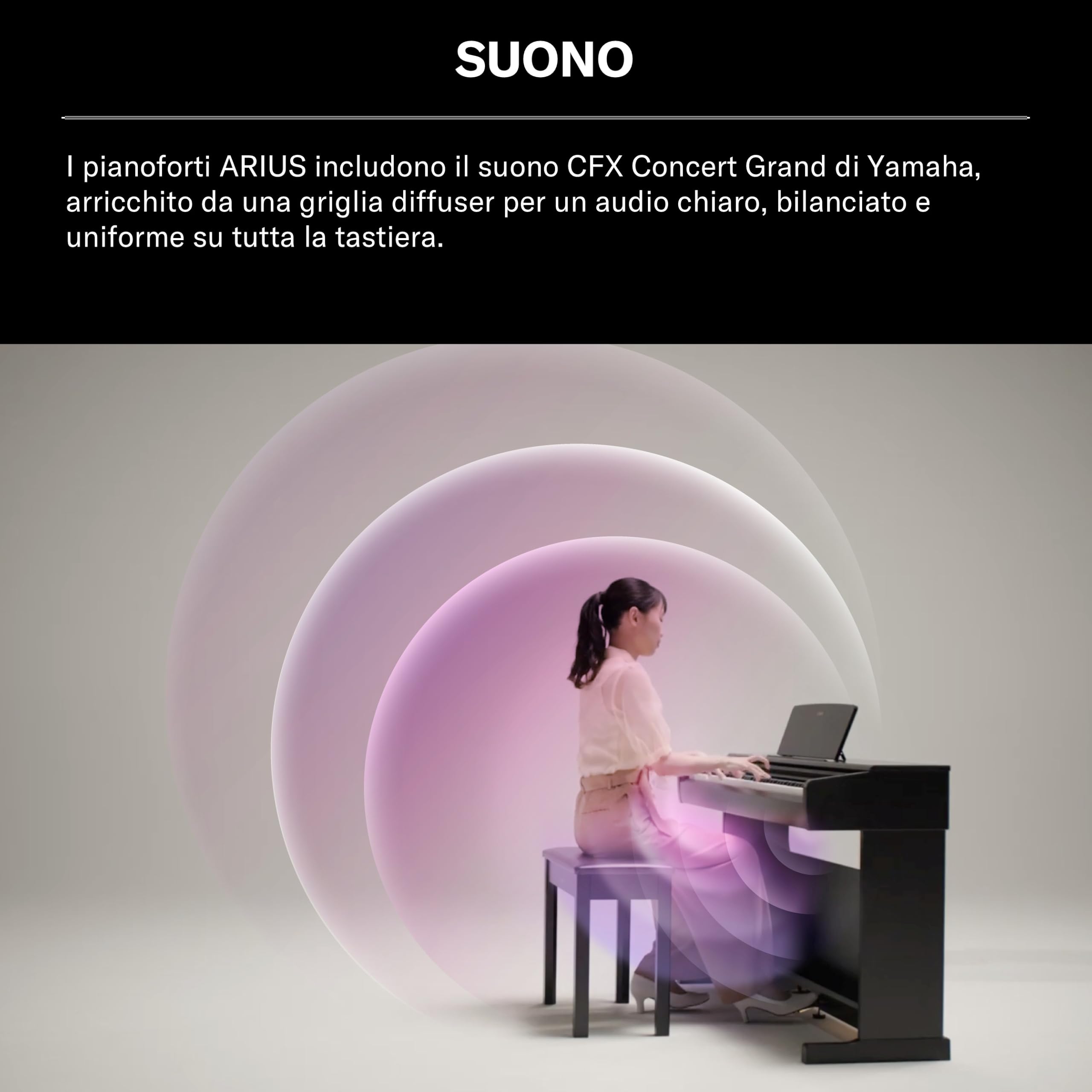 Yamaha YDP-146 Piano Digitale 88 Tasti Nero CFX Bluetooth