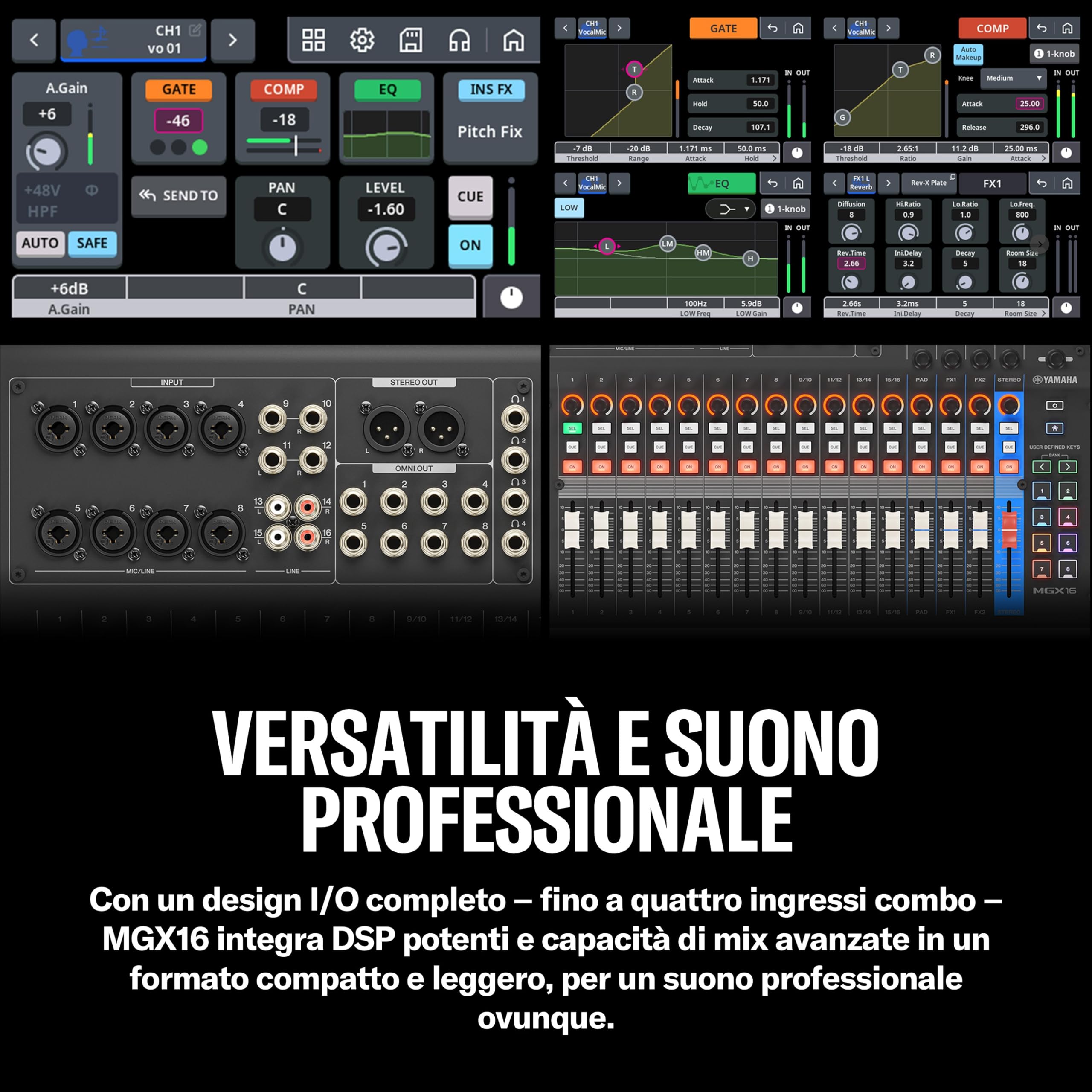 Yamaha MGX16 mixer digitale 16 canali nero