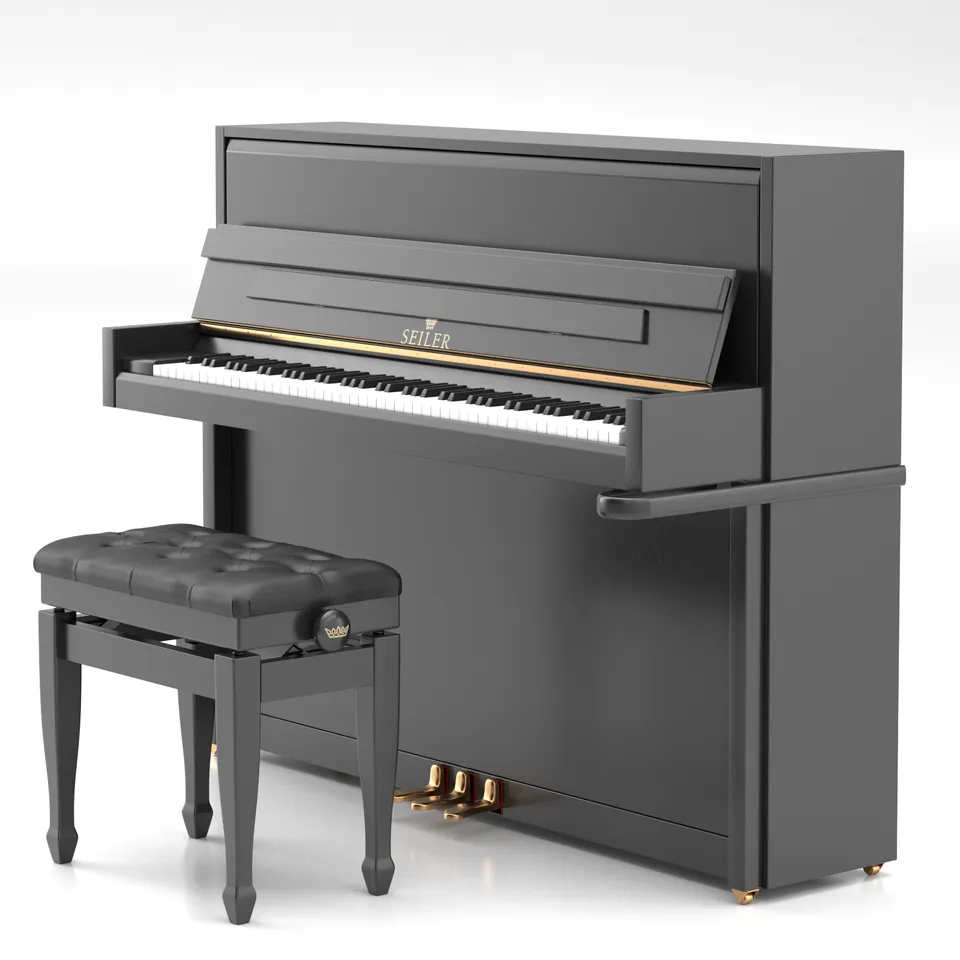 Seiler SEI-116 pianoforte verticale nero Abete scuola