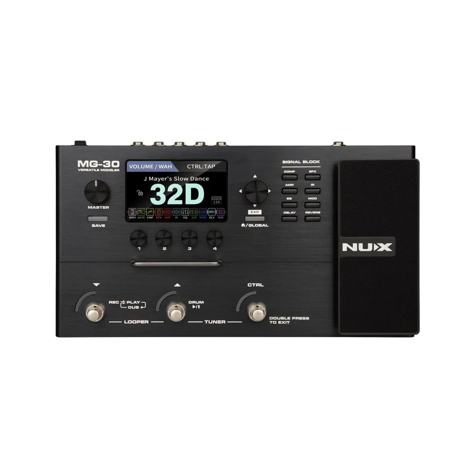 NUX MG-30 pedaliera chitarra basso con looper e drum