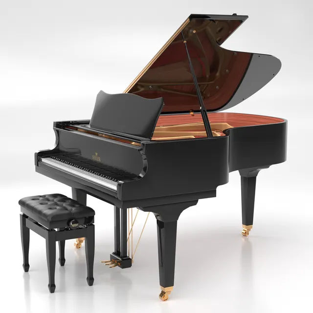 Seiler Institutional SEI-186 pianoforte a coda nero lucido