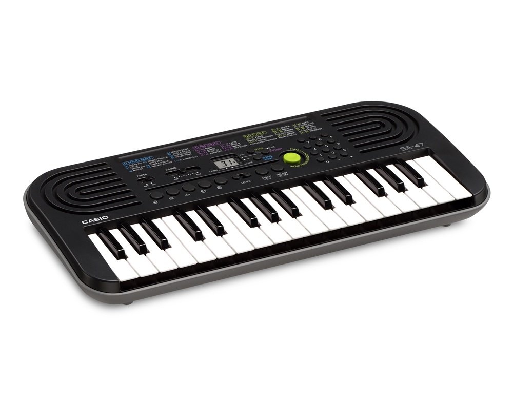 Casio SA-47 Tastiera Elettronica 32 Mini Tasti Grigia 100 Toni