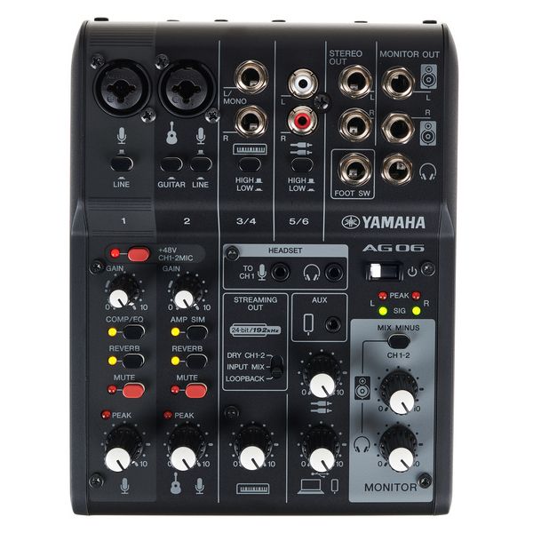 Yamaha AG06 MKII mixer scheda audio nero