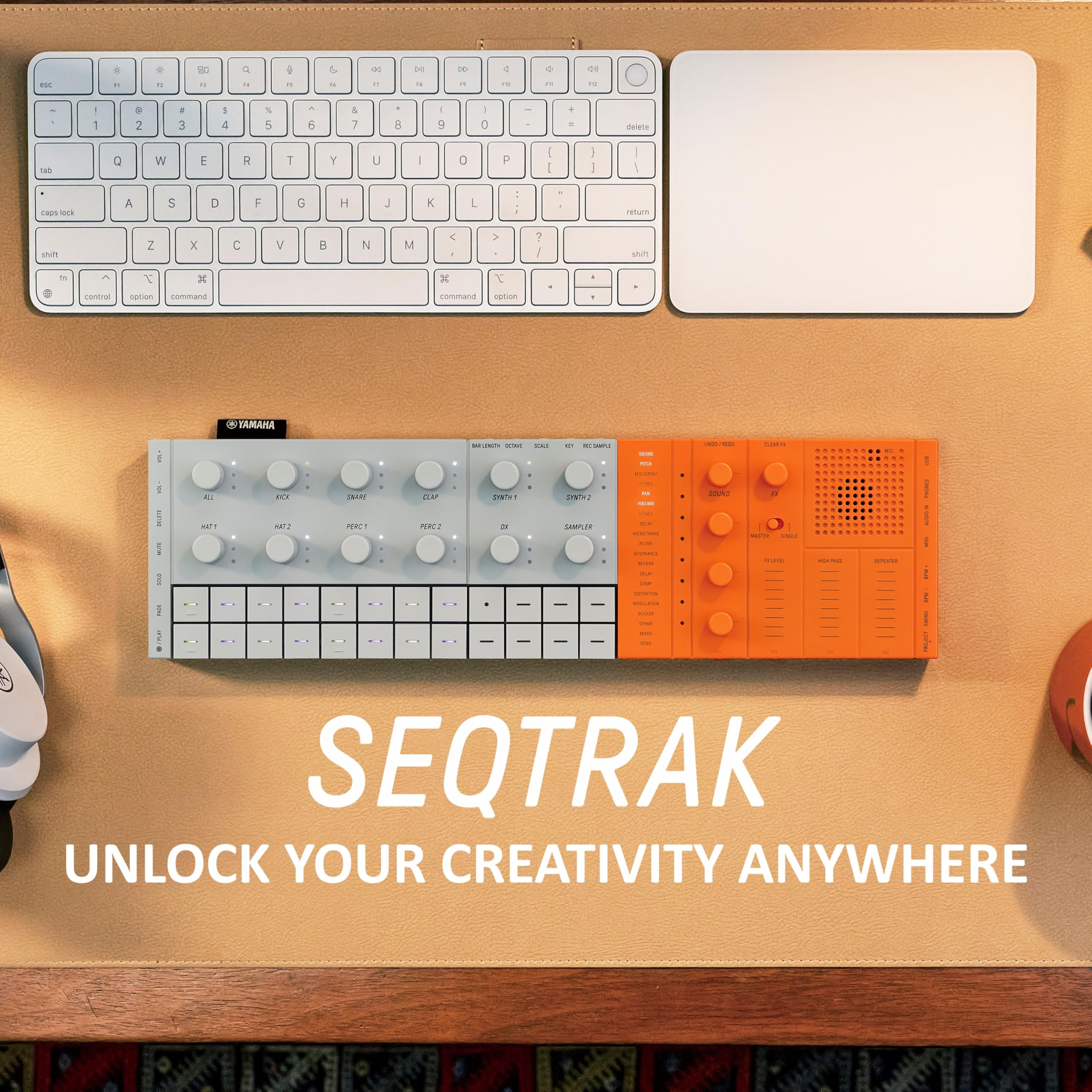 Yamaha SEQTRAK workstation portatile arancio con sampler