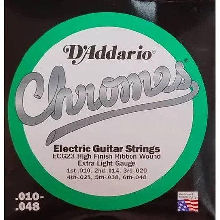 D'Addario Chromes ECG23 corde chitarra flatwound 010