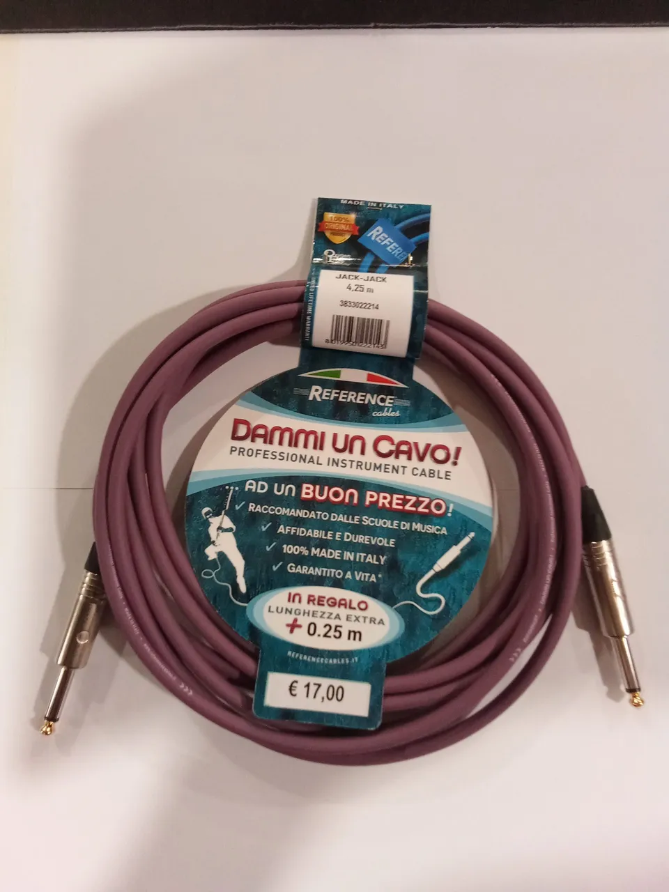 Reference Dammi Un Cavo cavo strumento jack 4,25 m