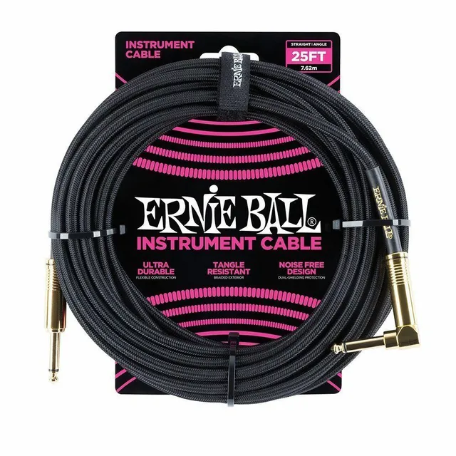 Ernie Ball P06058 Cavo Chitarra Jack Nero 7,62 m