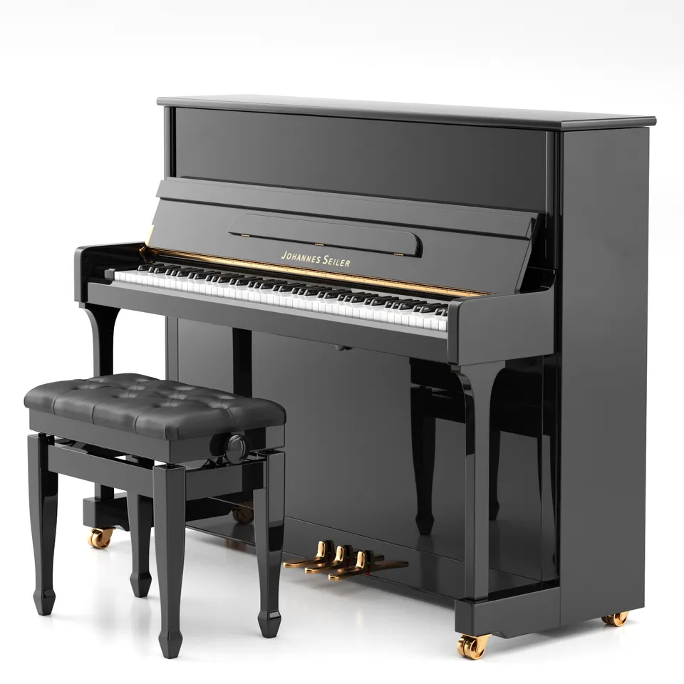 Johannes Seiler GS-115 pianoforte verticale nero lucido