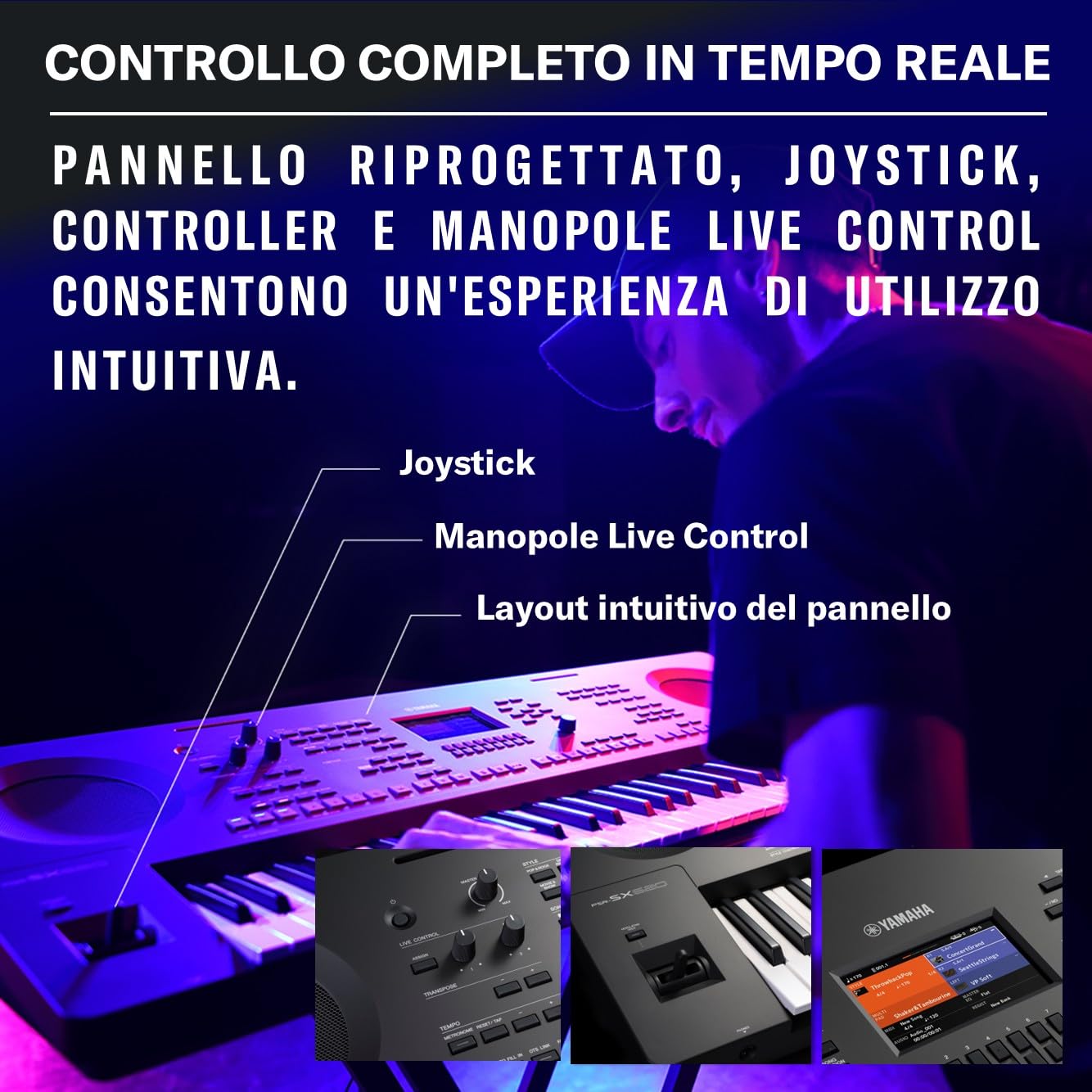 Yamaha PSR-SX620 tastiera arranger digitale nera 1000 suoni