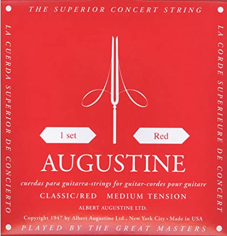 Augustine Rosse Corde Chitarra Classica Media Tensione