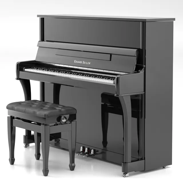 Eduard Seiler ED-126 Nickel pianoforte verticale bianco Renner