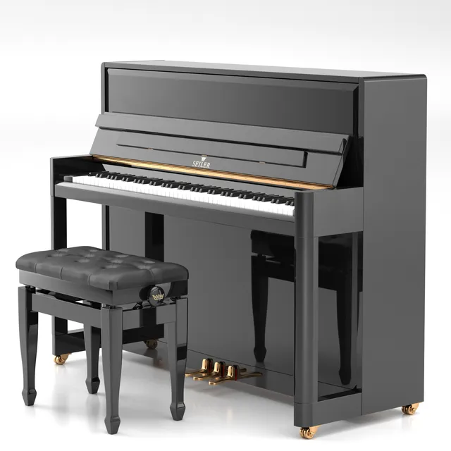 Seiler SE-116 Clou pianoforte verticale nero lucido