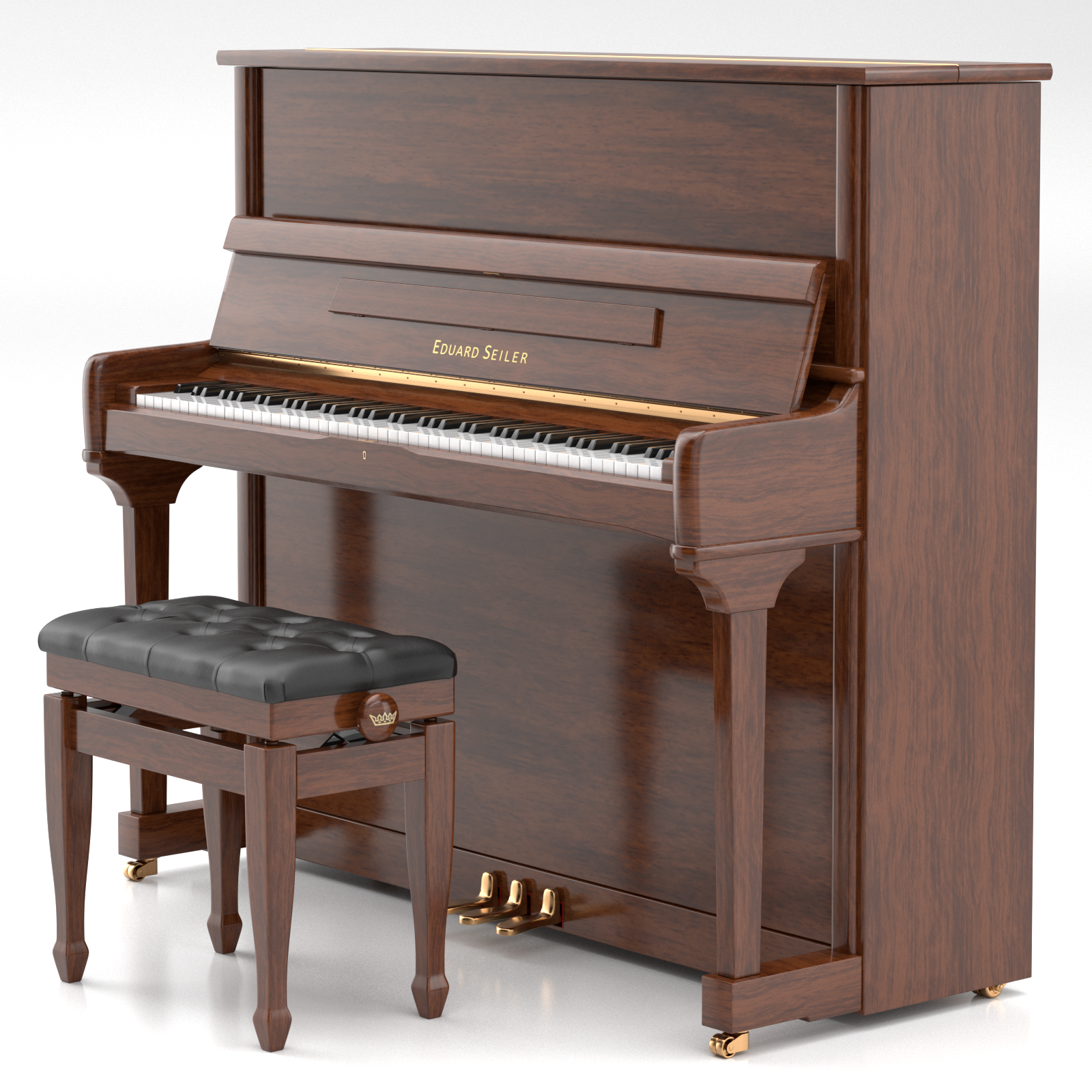 Seiler Eduard Seiler ED-132 pianoforte verticale ebony polish 132 cm