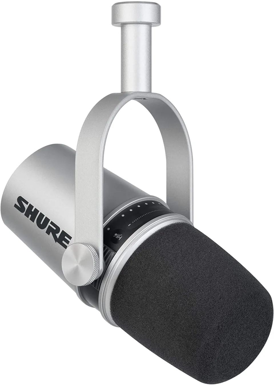 Shure MV7 microfono podcast USB XLR nero con touch