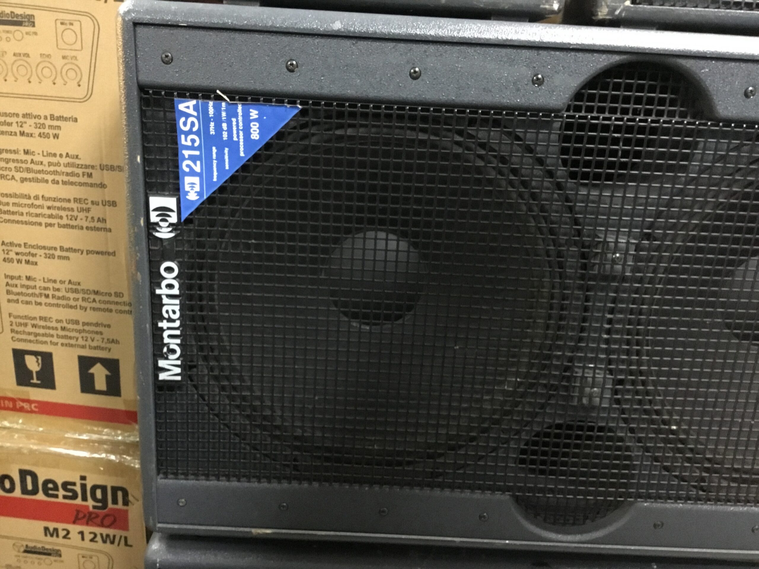 Montarbo Sub 215SA + W20A impianto PA 2 sub+2 teste