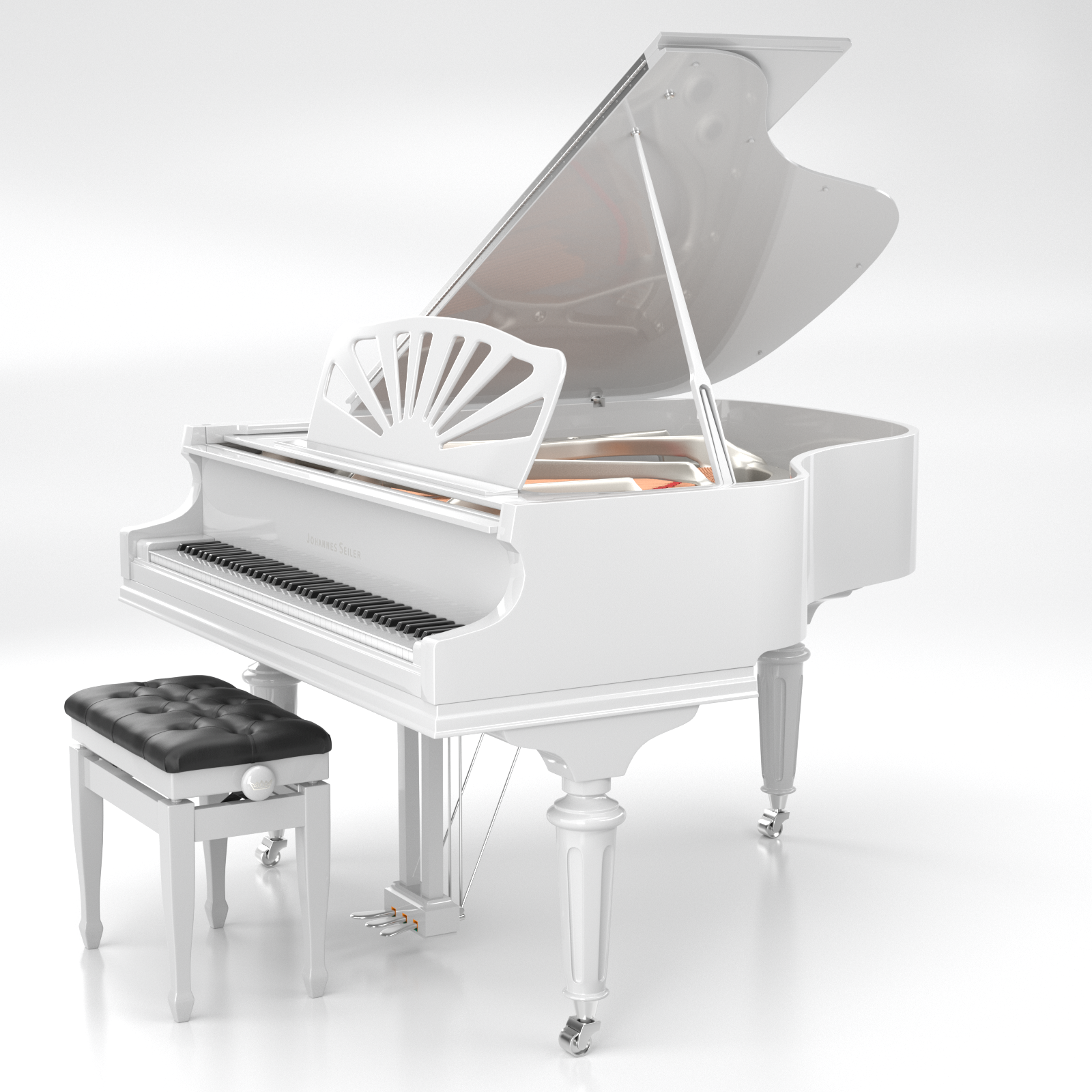 Johannes Seiler GS-160LN Pianoforte a Coda Nero Lucido 157cm