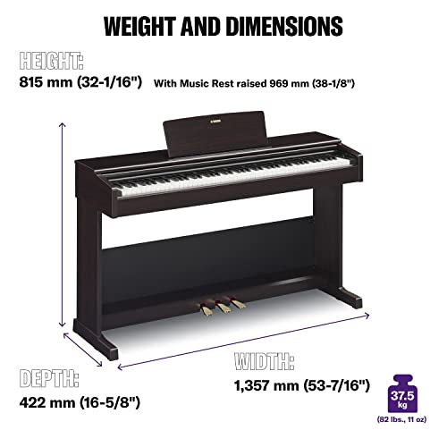 Yamaha Arius YDP-105 pianoforte digitale nero 88 tasti