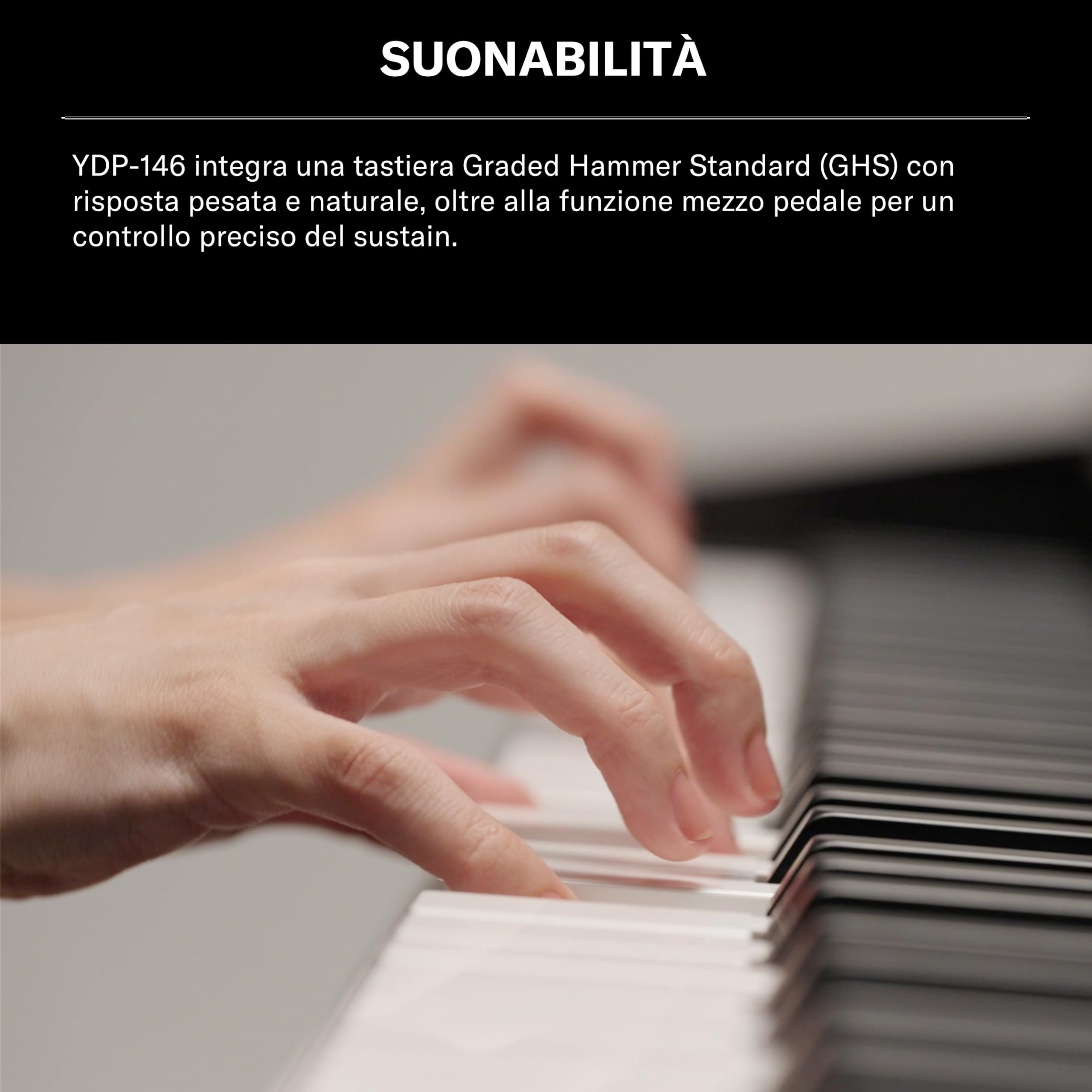 Yamaha YDP-146 Piano Digitale 88 Tasti Nero CFX Bluetooth